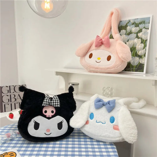 (FREE SHIPPING) Sanrio Multi Style Plush Shoulder Bag Backpack My Melody Kuromi Cinamoroll Gift