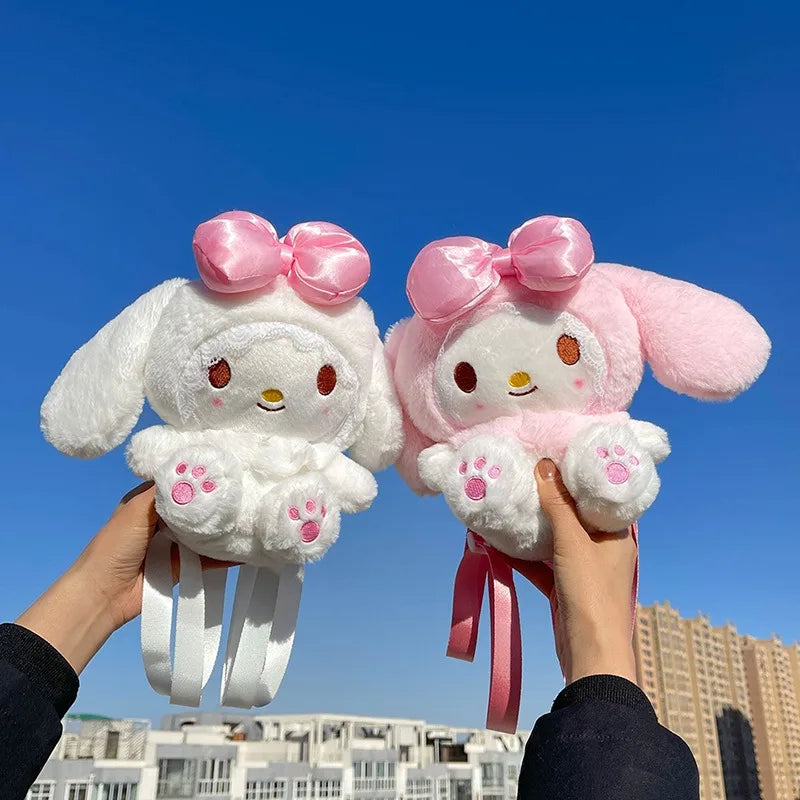 (FREE SHIPPING) Sanrio Multi Style Plush Shoulder Bag Backpack My Melody Kuromi Cinamoroll Gift