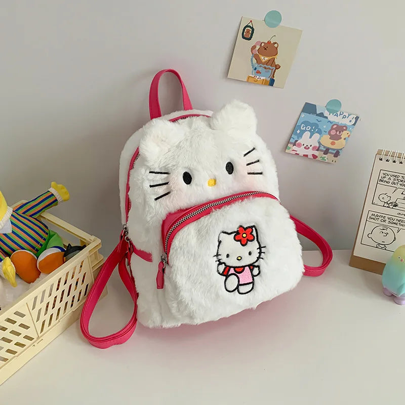 (FREE SHIPPING) Sanrio Multi Style Plush Shoulder Bag Backpack My Melody Kuromi Cinamoroll Gift