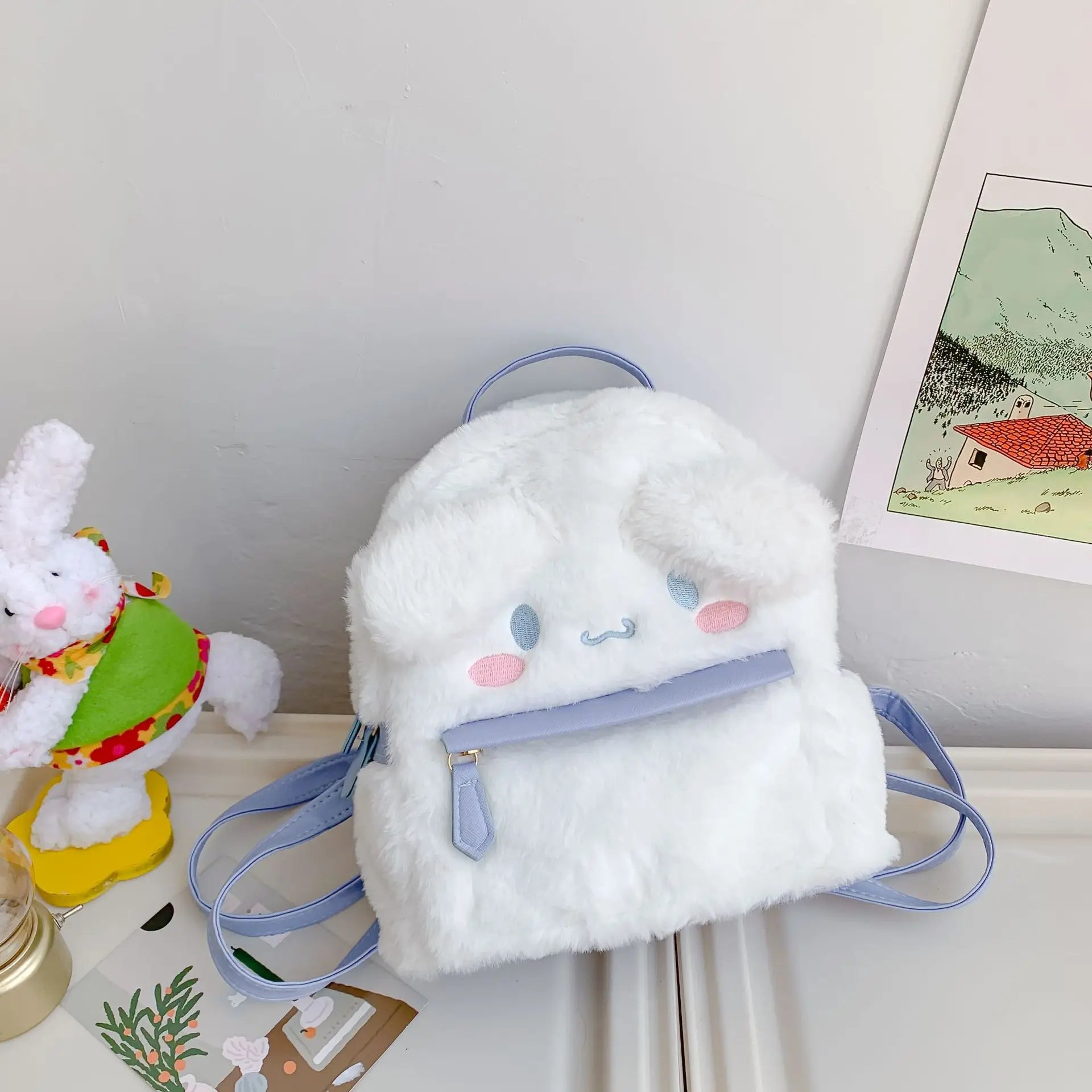 (FREE SHIPPING) Sanrio Multi Style Plush Shoulder Bag Backpack My Melody Kuromi Cinamoroll Gift
