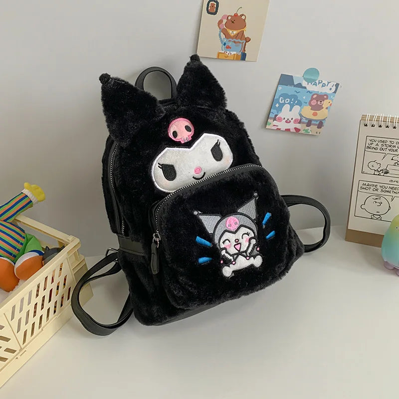 (FREE SHIPPING) Sanrio Multi Style Plush Shoulder Bag Backpack My Melody Kuromi Cinamoroll Gift