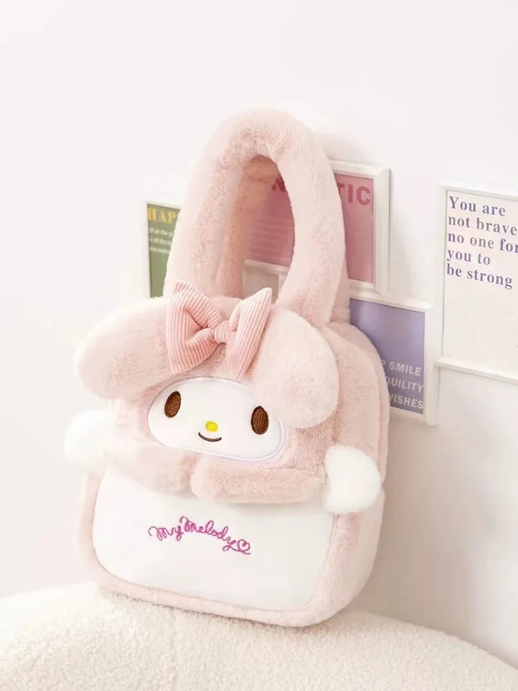 (FREE SHIPPING) Sanrio Multi Style Plush Shoulder Bag Backpack My Melody Kuromi Cinamoroll Gift