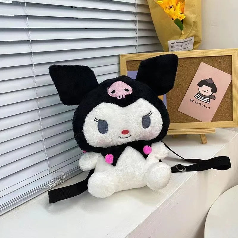 (FREE SHIPPING) Sanrio Multi Style Plush Shoulder Bag Backpack My Melody Kuromi Cinamoroll Gift