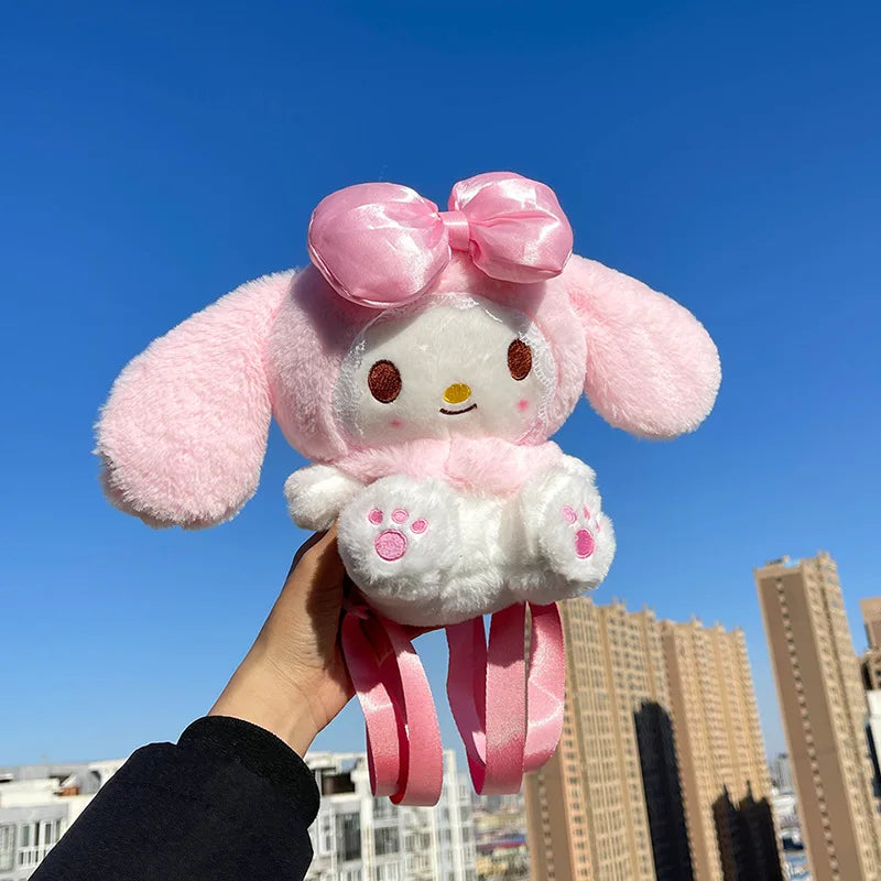 (FREE SHIPPING) Sanrio Multi Style Plush Shoulder Bag Backpack My Melody Kuromi Cinamoroll Gift