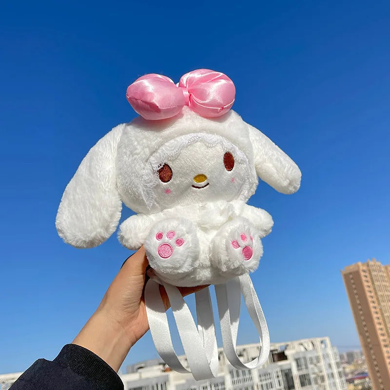 (FREE SHIPPING) Sanrio Multi Style Plush Shoulder Bag Backpack My Melody Kuromi Cinamoroll Gift