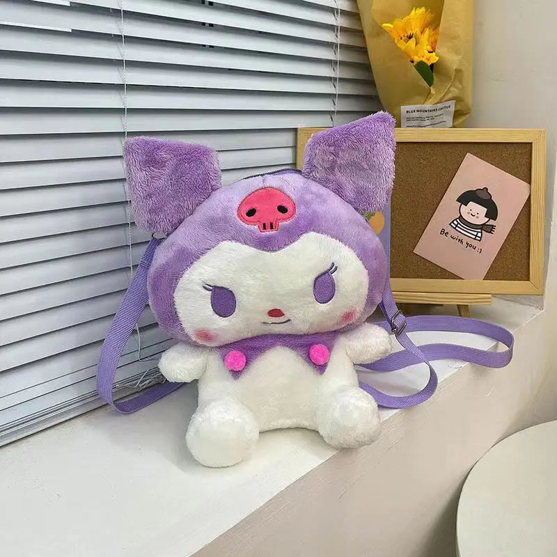 (FREE SHIPPING) Sanrio Multi Style Plush Shoulder Bag Backpack My Melody Kuromi Cinamoroll Gift